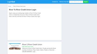 
                            16. River To River Credit Union Login or Sign Up - Www Rrfcu Com Portal