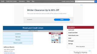 
                            7. RiverLand Credit Union - Jefferson, LA at 4809 Jefferson ... - Riverland Credit Union Portal