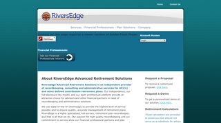 
                            1. Rivers Edge Retirement | Advanced Retirement Solutions - Riversedge Retirement Portal