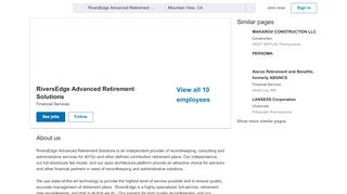 
                            2. RiversEdge Advanced Retirement Solutions | LinkedIn - Riversedge Retirement Portal