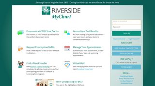 
                            1. Riverside MyChart - Login Page - Riverside Health Link Portal