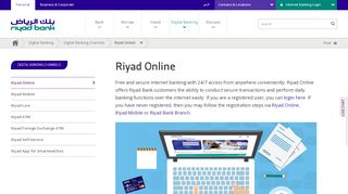 
                            1. Riyad Online - Internet Banking in Saudi Arabia - Bank Al Riyadh Portal