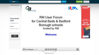 
                            6. RM User Forum for Central Beds & Bedford Borough schools ... - Rm Integris G2 Login Bedfordshire