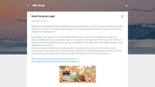 
                            8. Rmcl Universe Login - Mlm Book - Rmcl Portal