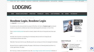 
                            6. Roadone Login, Roadone Login - LODGING Magazine