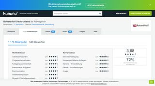 
                            6. Robert Half Deutschland Erfahrungen: 990 Erfahrungsberichte | kununu - Robert Half Online Portal