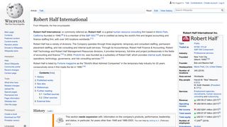 
                            9. Robert Half International - Wikipedia - Robert Half Time Reporting Portal
