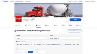 
                            8. Robertson's Ready Mix Employee Reviews - Indeed