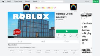 
                            3. Roblox Login Account - Roblox