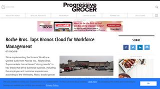 Roche Bros. Taps Kronos Cloud for Workforce Management ... - Empower Roche Bros Employee Login