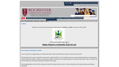Rochester Community Schools - myRCS