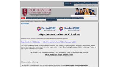 Rochester Community Schools - ParentVUE