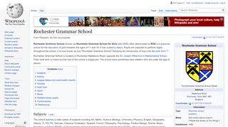 
                            2. Rochester Grammar School - Wikipedia - Rochester Grammar School Portal