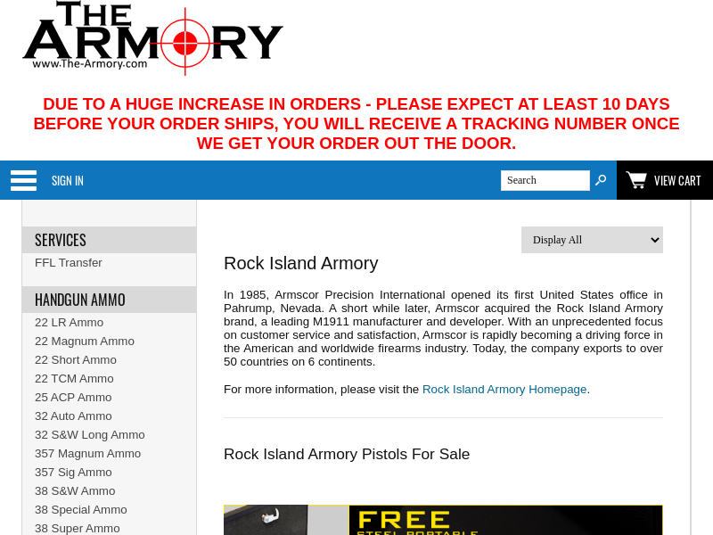 
                            6. Rock Island Armory Pistols For Sale