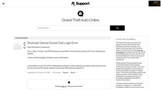 
                            1. Rockstar Games Social Club Login Error - Rockstar Support - Rockstar Social Club Portal Error