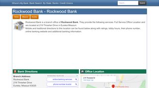 
                            5. Rockwood Bank in Eureka Missouri - 219 Thresher Drive ...