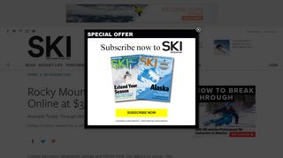 
                            6. Rocky Mountain Super Pass Online at $399 - Ski Mag - Rocky Mountain Super Pass Plus Portal