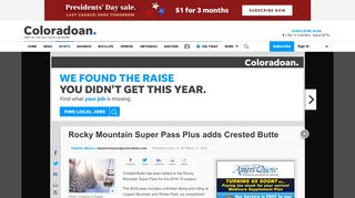 
                            8. Rocky Mountain Super Pass Plus adds Crested Butte - Rocky Mountain Super Pass Plus Portal