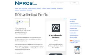 
                            2. ROI Unlimited Review and Company Profile - Npros.com - Roi Unlimited Travel Portal