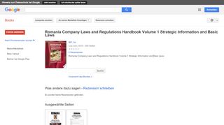 
                            6. Romania Company Laws and Regulations Handbook Volume 1 Strategic ... - Portal Onrc Ro