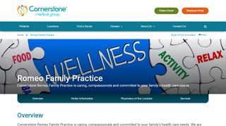 
                            4. Romeo Family Practice - Washington Township | Cornerstone Medical ... - Romeo Family Practice Patient Portal