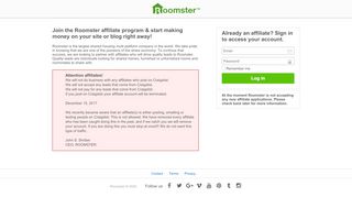 
                            4. Roomster Affiliate Program - Roomster Sign Up