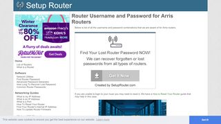 
                            5. Router Username and Password for Arris Routers - Arris Vap3400 Login
