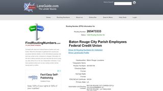 
                            8. Routing Number 265473333 (Baton Rouge City Parish ... - Brcpefcu Login