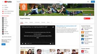 
                            6. Royal Holloway - YouTube - Royal Holloway Email Portal