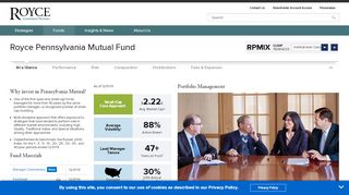 
                            6. Royce Pennsylvania Mutual Fund (PENNX, RYPFX, RYPCX ... - Royce Funds Portal