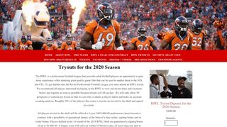 
                            7. RPFL Tryouts — Rivals Professional Football League - Arena Football Sign Up