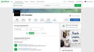 
                            6. R.R. Donnelley Employee Benefits and Perks | Glassdoor - Rr Donnelley Benefits Portal