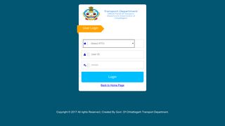
                            3. RTO Login - Chhattisgarh Transport - Cg Transport Portal