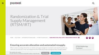 
                            6. RTSM | Randomization and Trial Supply Management | Parexel - Clinphone Rtsm Login