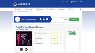 
                            7. Ruby Fortune Casino Review (2020) - $750 Bonus *FREE* - Ruby Fortune Casino Portal