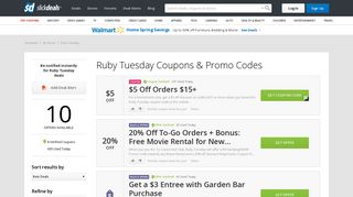
                            7. Ruby Tuesday Coupons, Deals and Discounts | Slickdeals - Ruby Tuesday So Connected Portal