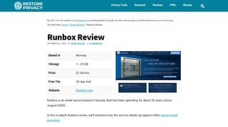 
                            4. Runbox Email Review & Hands-On Testing | Restore Privacy - Runbox Sign In