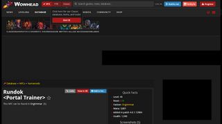 
                            2. Rundok - NPC - World of Warcraft - Wowhead - Org Portal Master