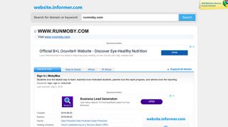 
                            3. runmoby.com at WI. Sign In | MobyMax - Website Informer - Runmoby Portal