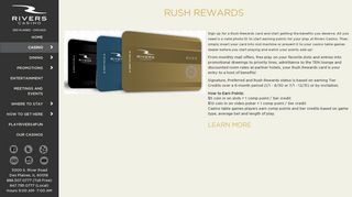 
                            2. Rush Rewards - Rivers Casino - Rush Rewards Portal
