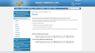 
                            16. Russia » Meest America Inc. Delivery of parcels and cargo ... - Meest America Portal