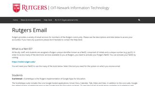 
                            4. Rutgers Email – OIT-Newark Information Technology - Rutgers Connect Email Portal