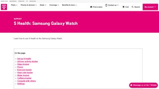 S Health: Samsung Galaxy Watch | T-MOBILE SUPPORT - S Health App Login