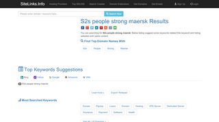 S2s people strong maersk Results For Websites Listing - S2s Login Maersk