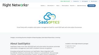 SaaSOptics - Right Networks - Saasoptics Login