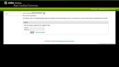 
                            6. Saba Welcome Page - Log In