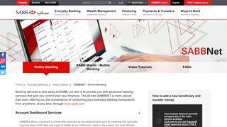 SABBNET - Online Banking - Saab Net Login