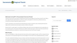 
                            7. SacRT Procurement Portal - Sacramento Regional Transit Employee Portal
