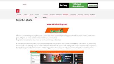 Safaribet Ghana - Betvoc.com