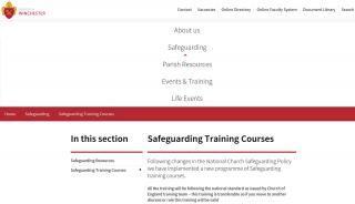 
                            7. Safeguarding Training Courses - Winchester - Diocese of Winchester - Church Of England Safeguarding Training Portal